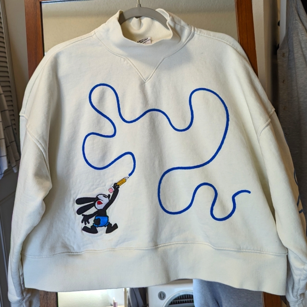 Oswald the Lucky Rabbit Limited Edition Turtle Neck Sweatshirt Large